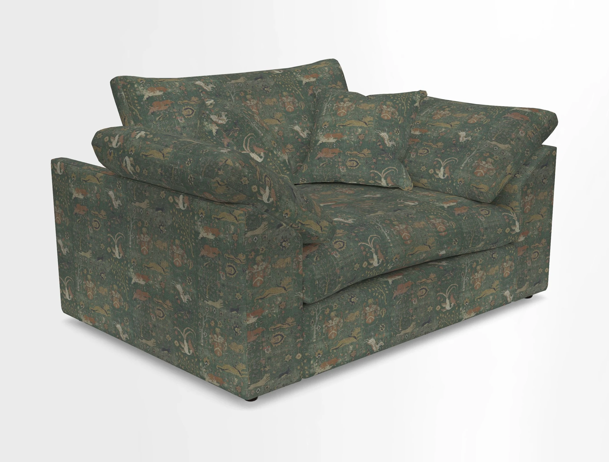 Big Softie Sloped Arm Snuggler in Two Tone Plain Biscuit