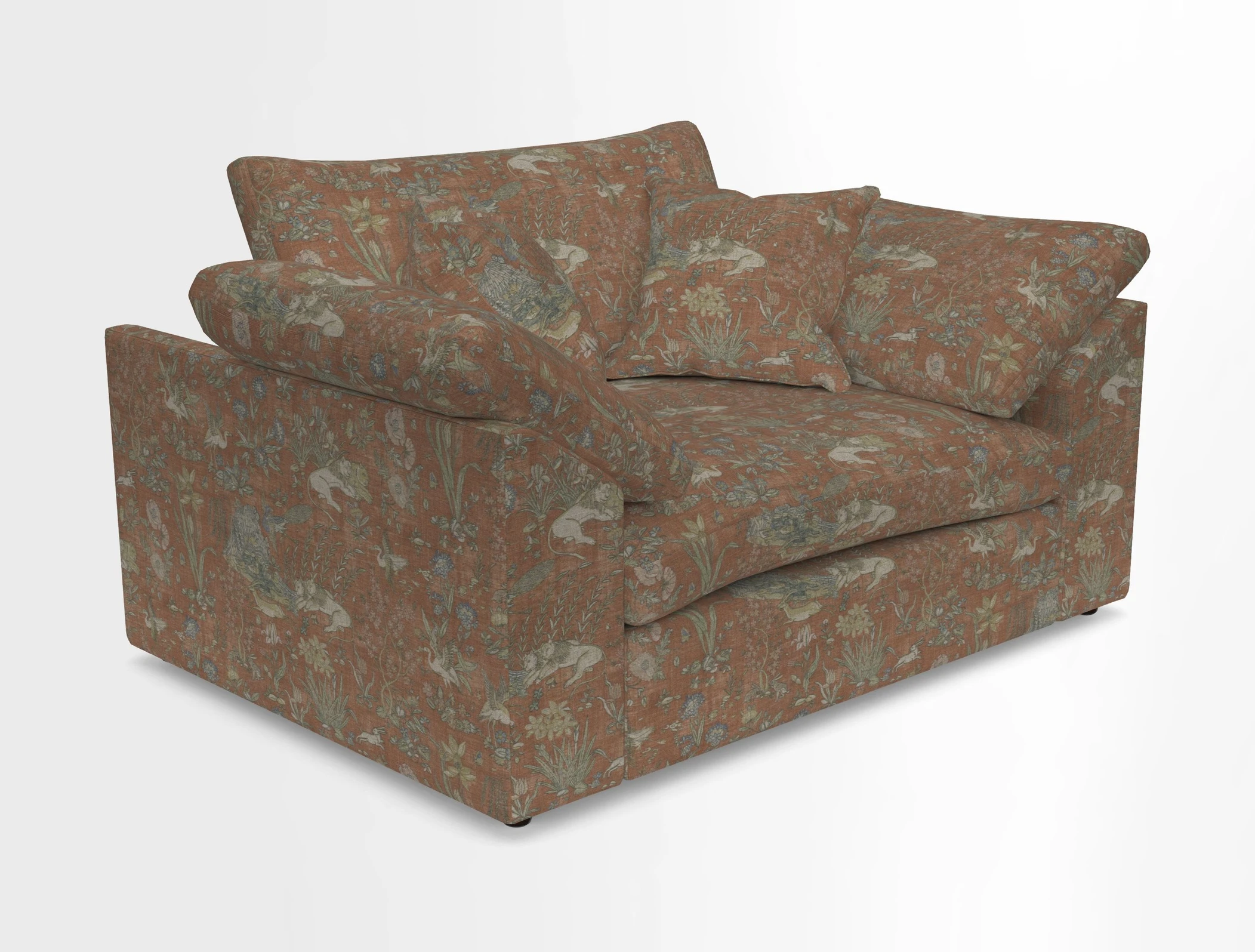 Big Softie Sloped Arm Snuggler in Two Tone Plain Biscuit