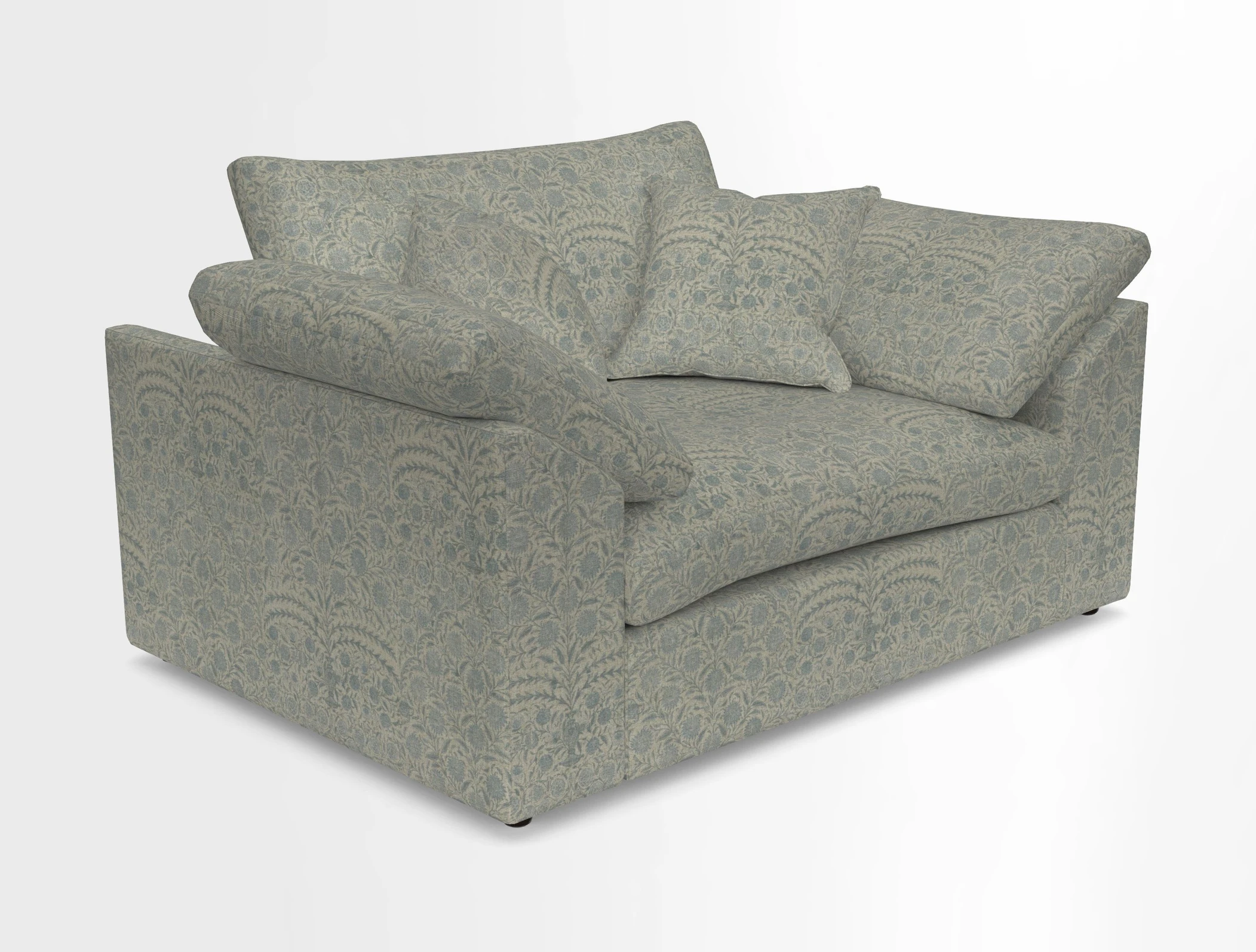 Big Softie Sloped Arm Snuggler in Two Tone Plain Biscuit