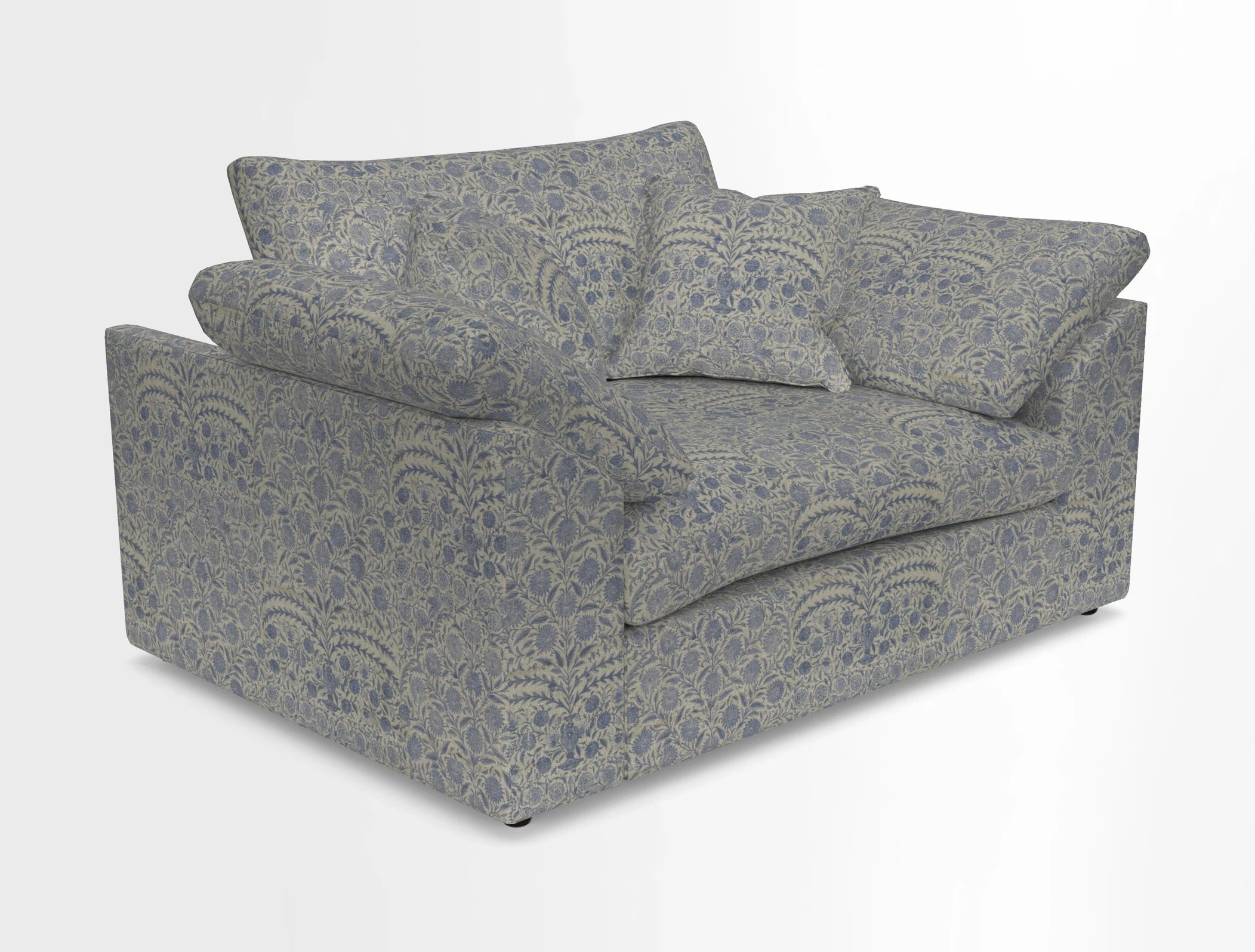 Big Softie Sloped Arm Snuggler in Two Tone Plain Biscuit