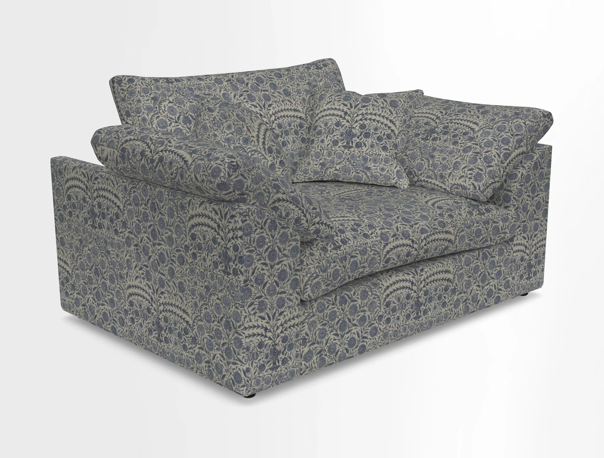 Big Softie Sloped Arm Snuggler in Two Tone Plain Biscuit
