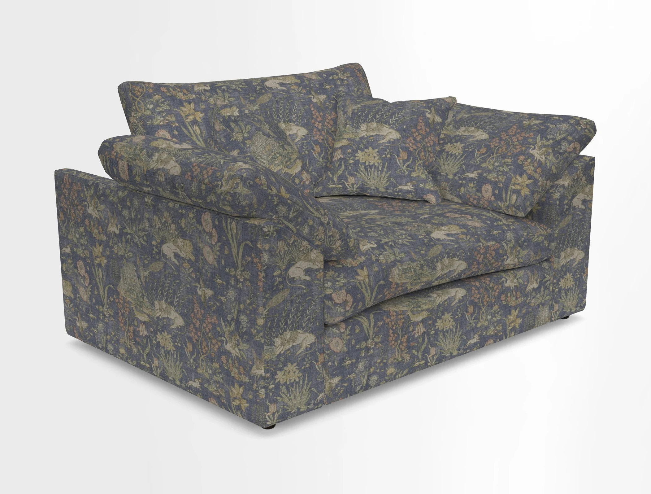 Big Softie Sloped Arm Snuggler in Two Tone Plain Biscuit
