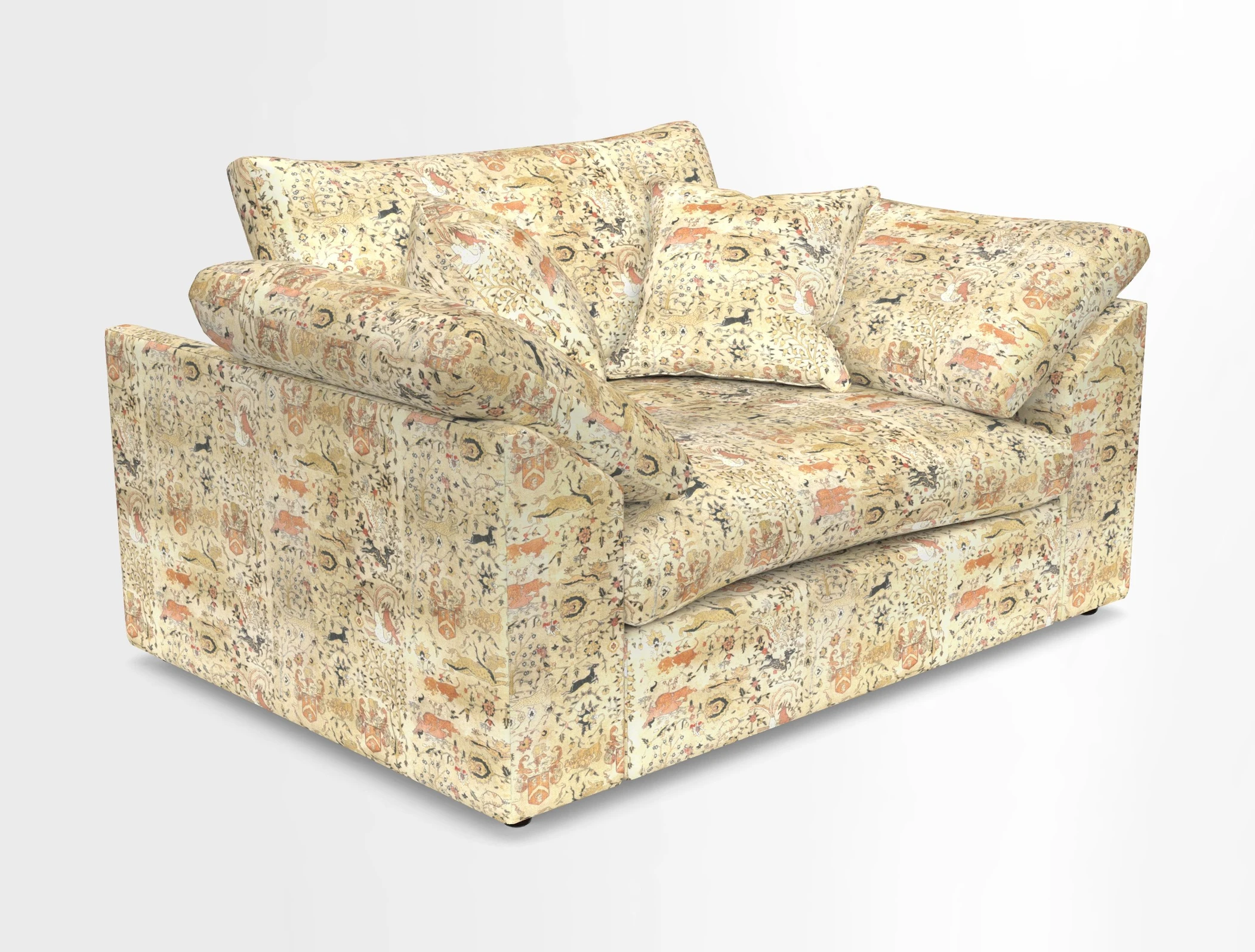 Big Softie Sloped Arm Snuggler in Two Tone Plain Biscuit