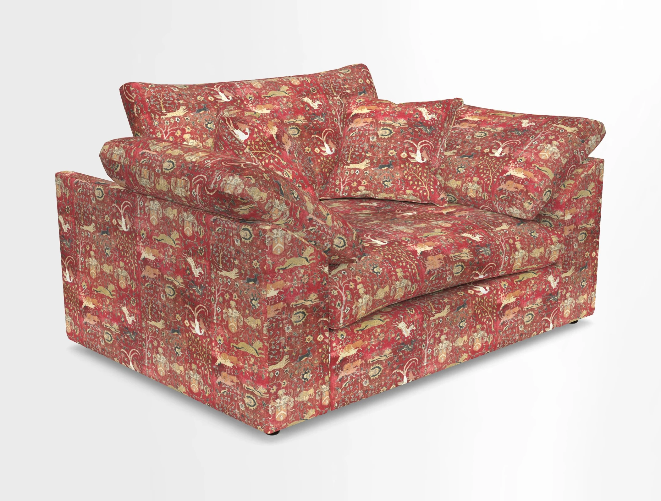 Big Softie Sloped Arm Snuggler in Two Tone Plain Biscuit