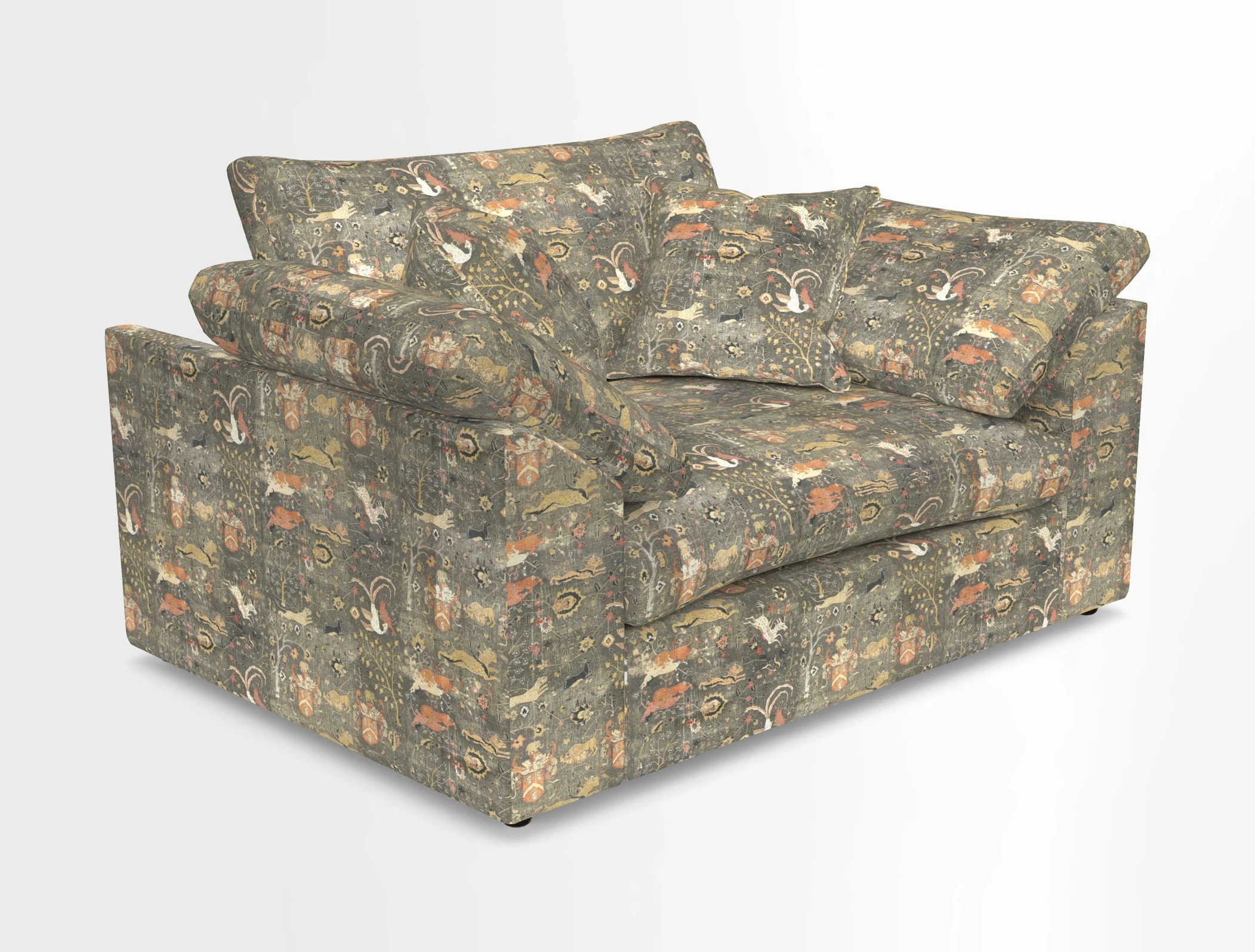 Big Softie Sloped Arm Snuggler in Two Tone Plain Biscuit