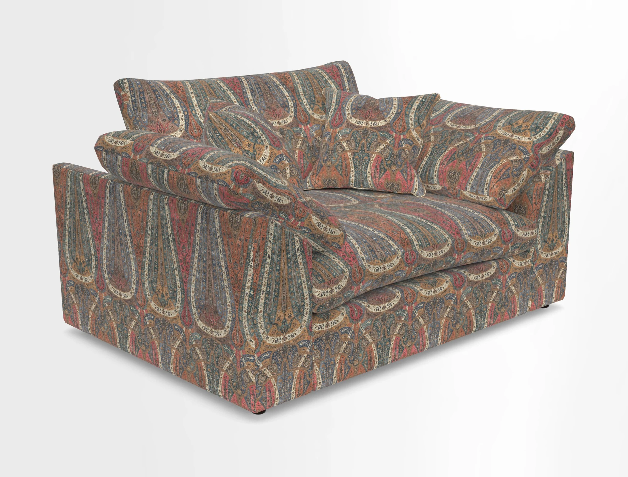 Big Softie Sloped Arm Snuggler in Two Tone Plain Biscuit