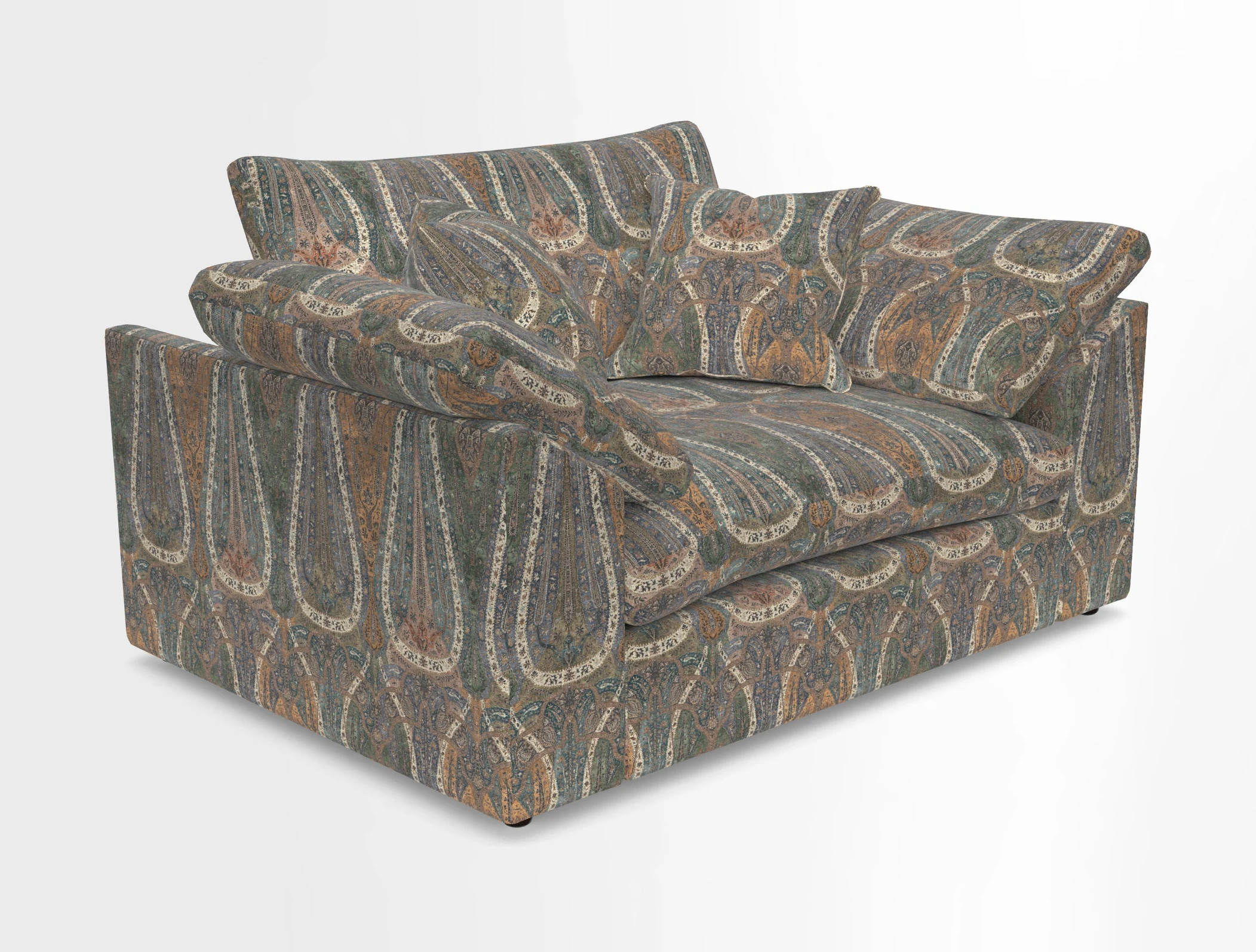 Big Softie Sloped Arm Snuggler in Two Tone Plain Biscuit