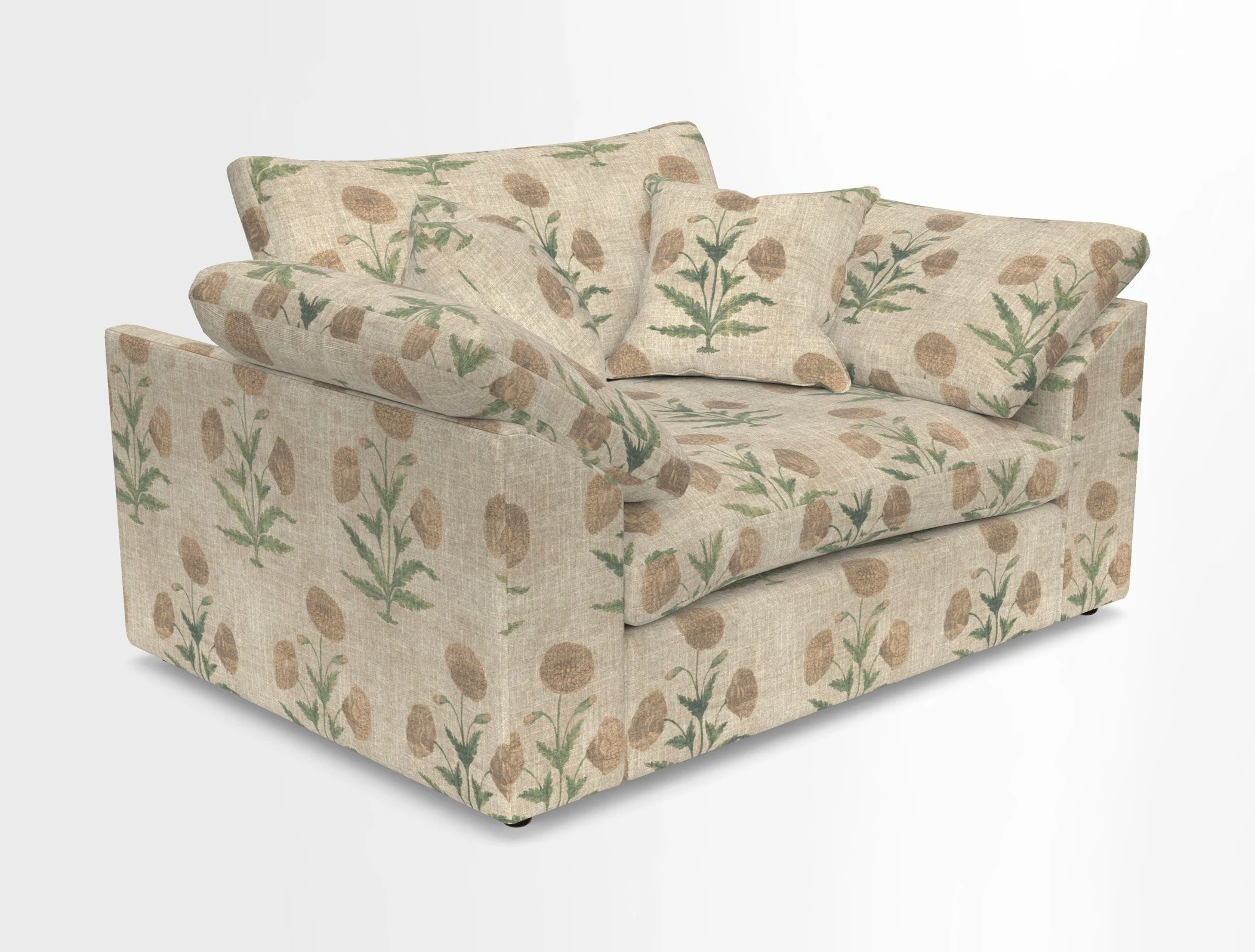 Big Softie Sloped Arm Snuggler in Two Tone Plain Biscuit