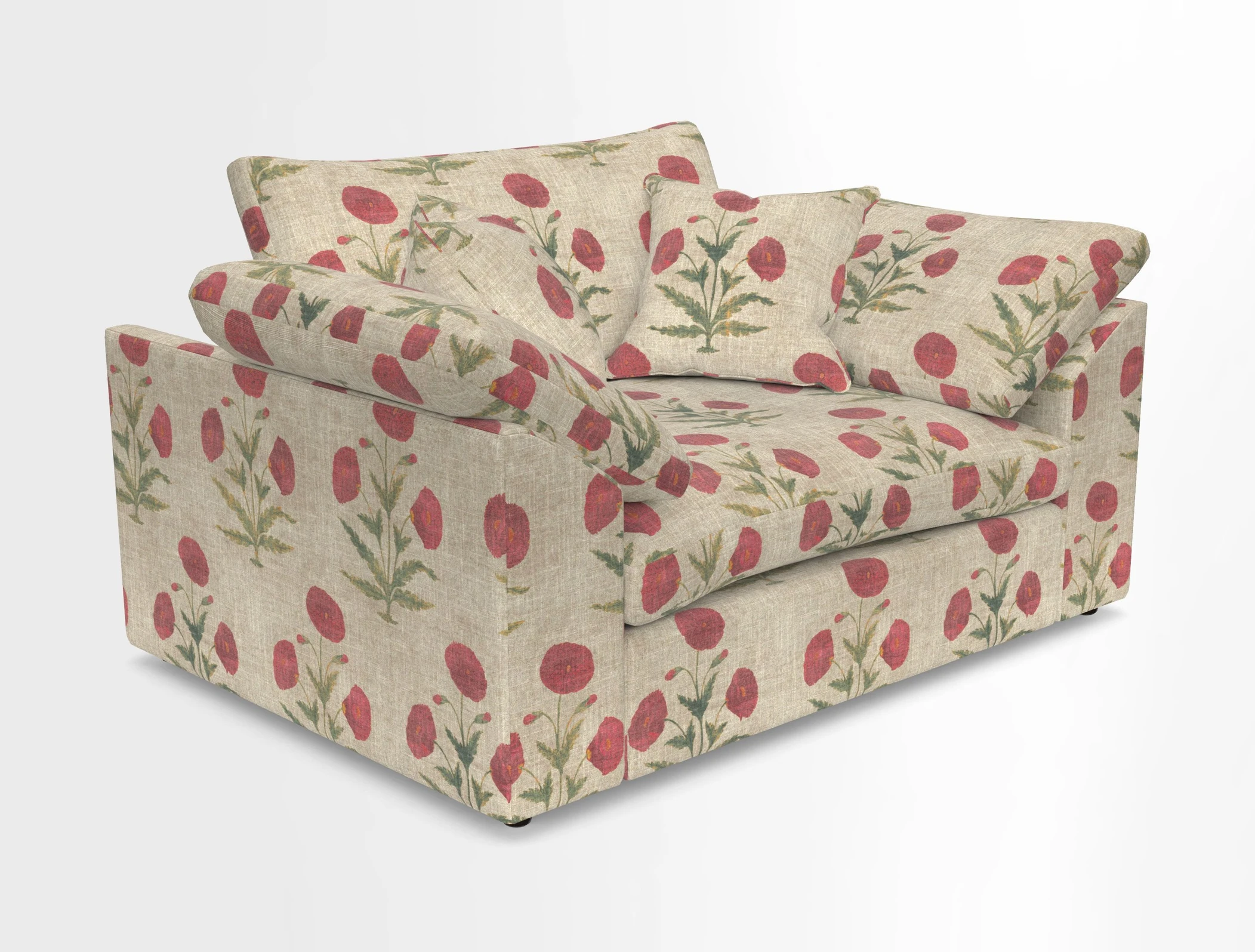 Big Softie Sloped Arm Snuggler in Two Tone Plain Biscuit