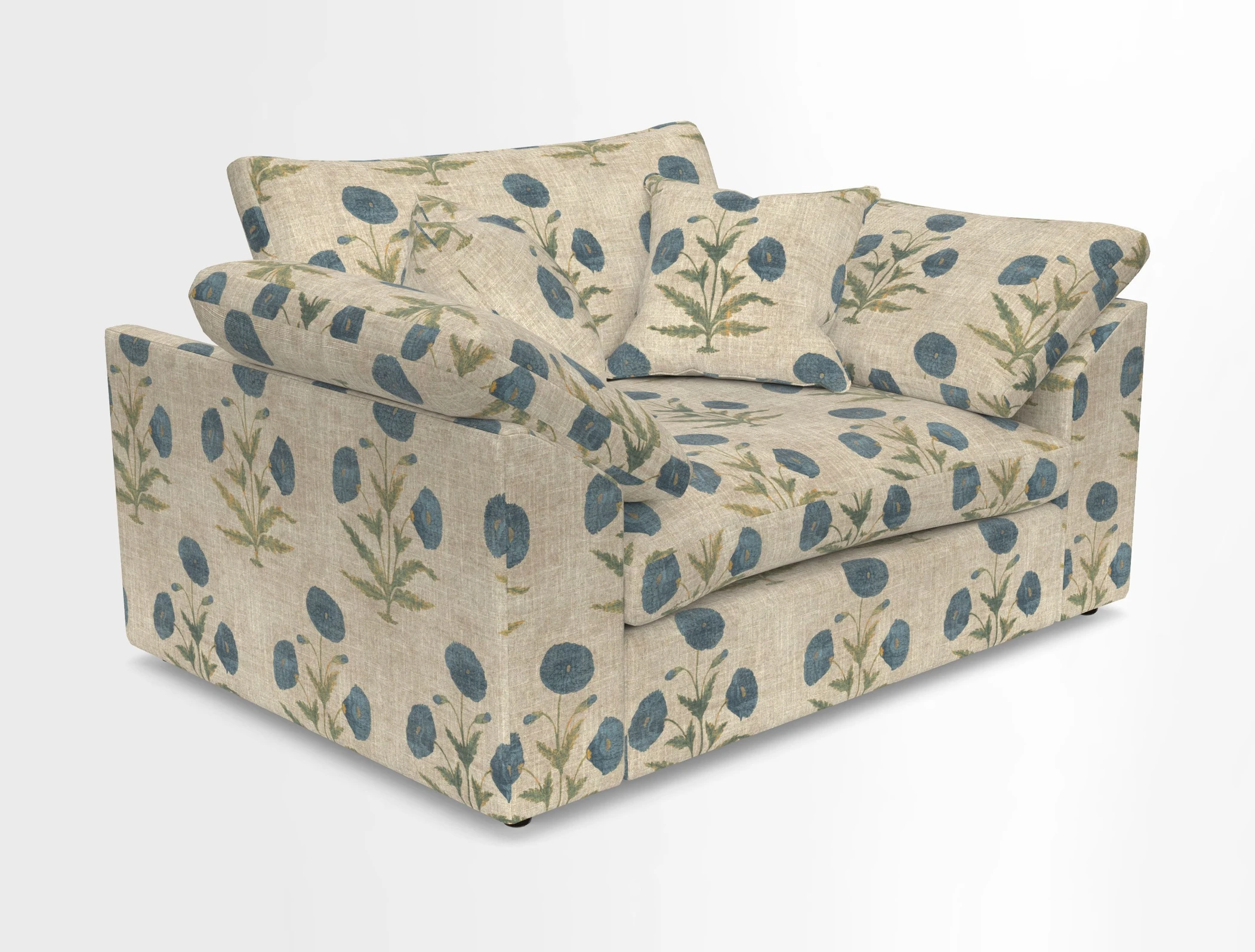 Big Softie Sloped Arm Snuggler in Two Tone Plain Biscuit