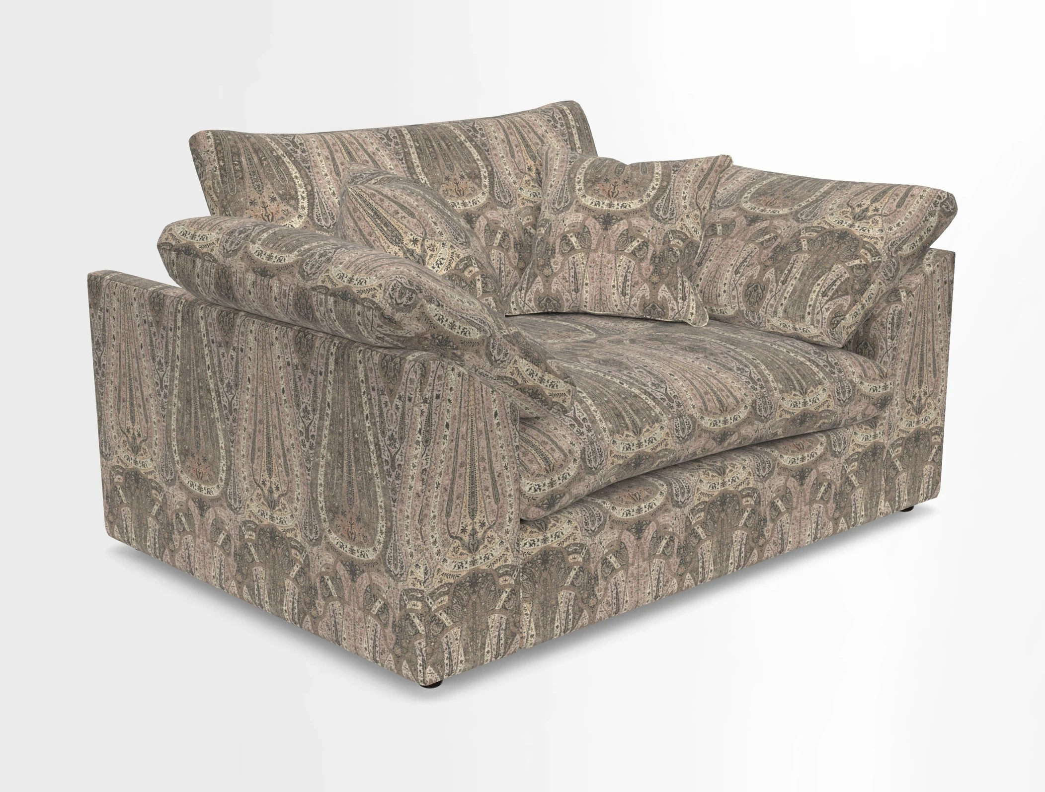 Big Softie Sloped Arm Snuggler in Two Tone Plain Biscuit