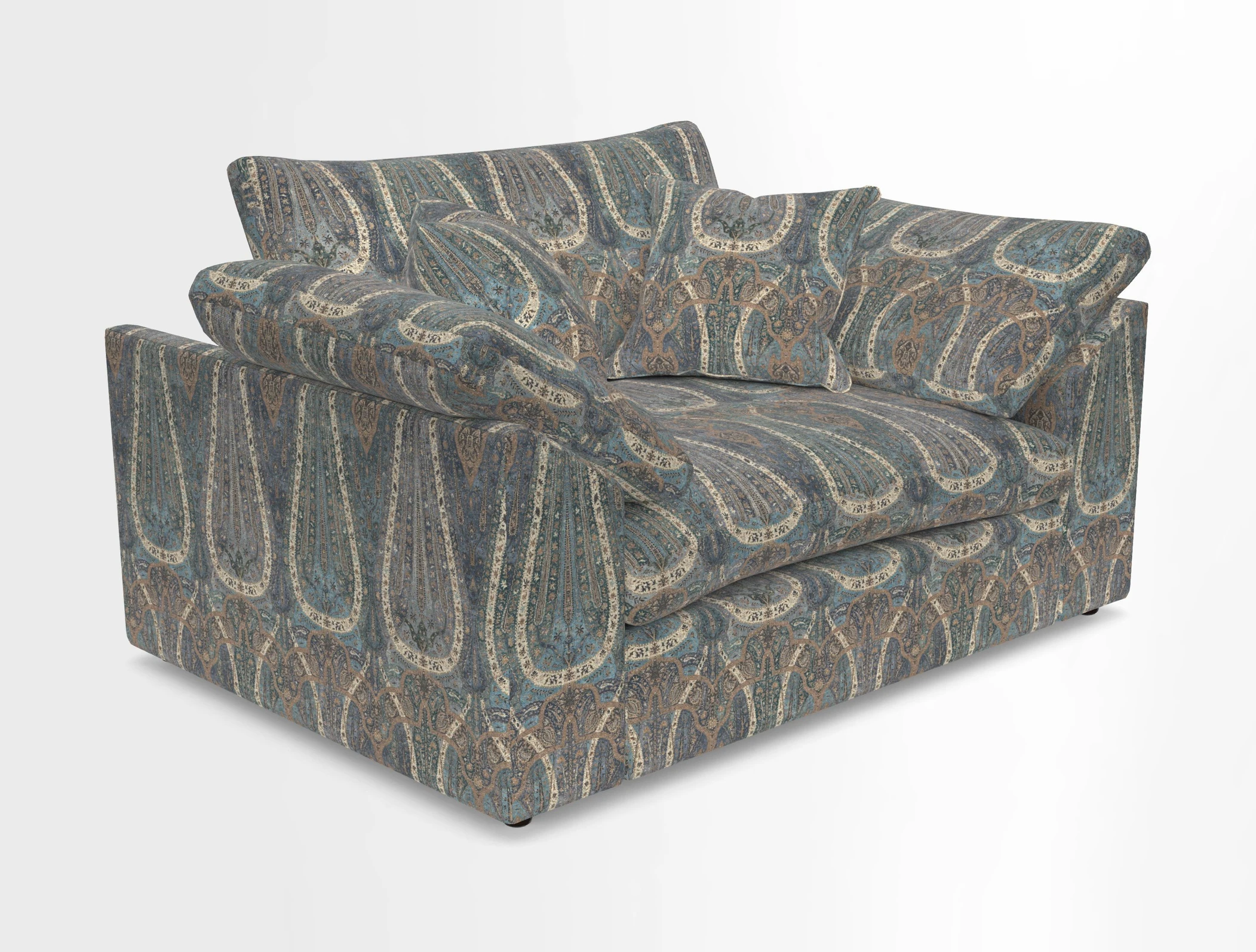 Big Softie Sloped Arm Snuggler in Two Tone Plain Biscuit