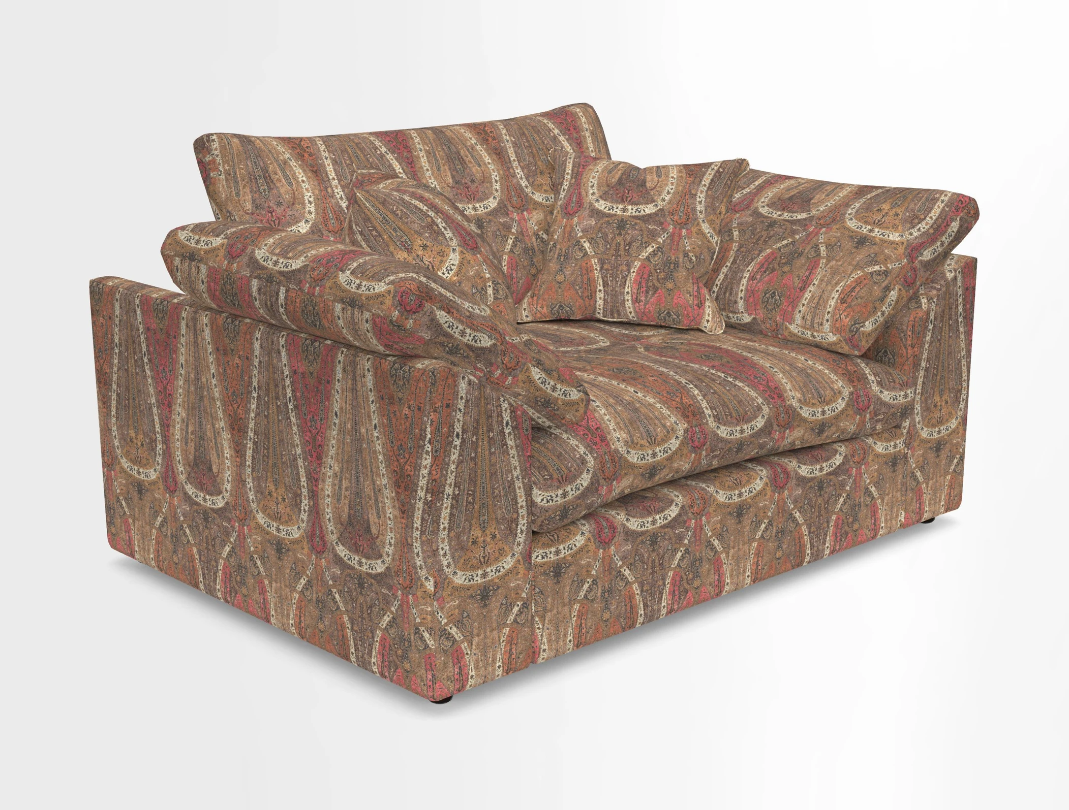 Big Softie Sloped Arm Snuggler in Two Tone Plain Biscuit