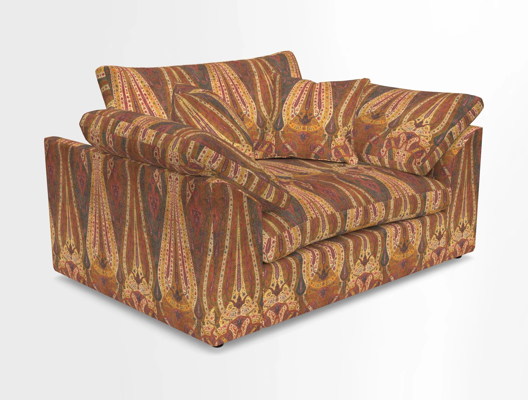 Big Softie Sloped Arm Snuggler in Two Tone Plain Biscuit