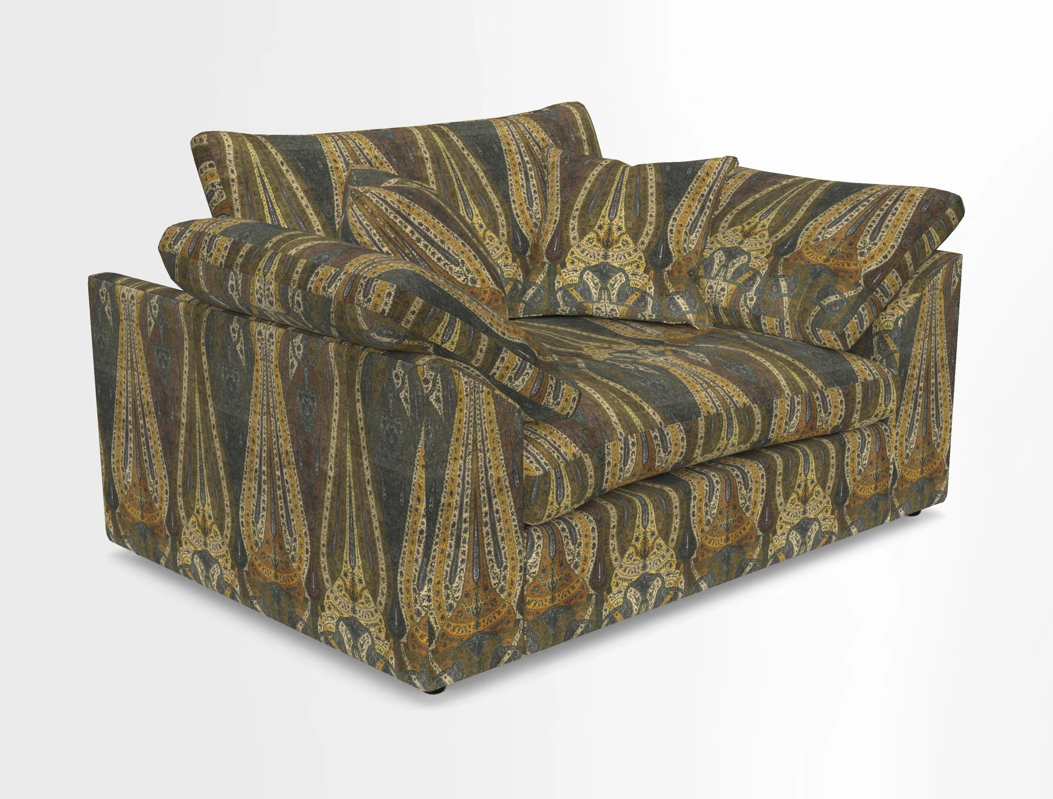 Big Softie Sloped Arm Snuggler in Two Tone Plain Biscuit