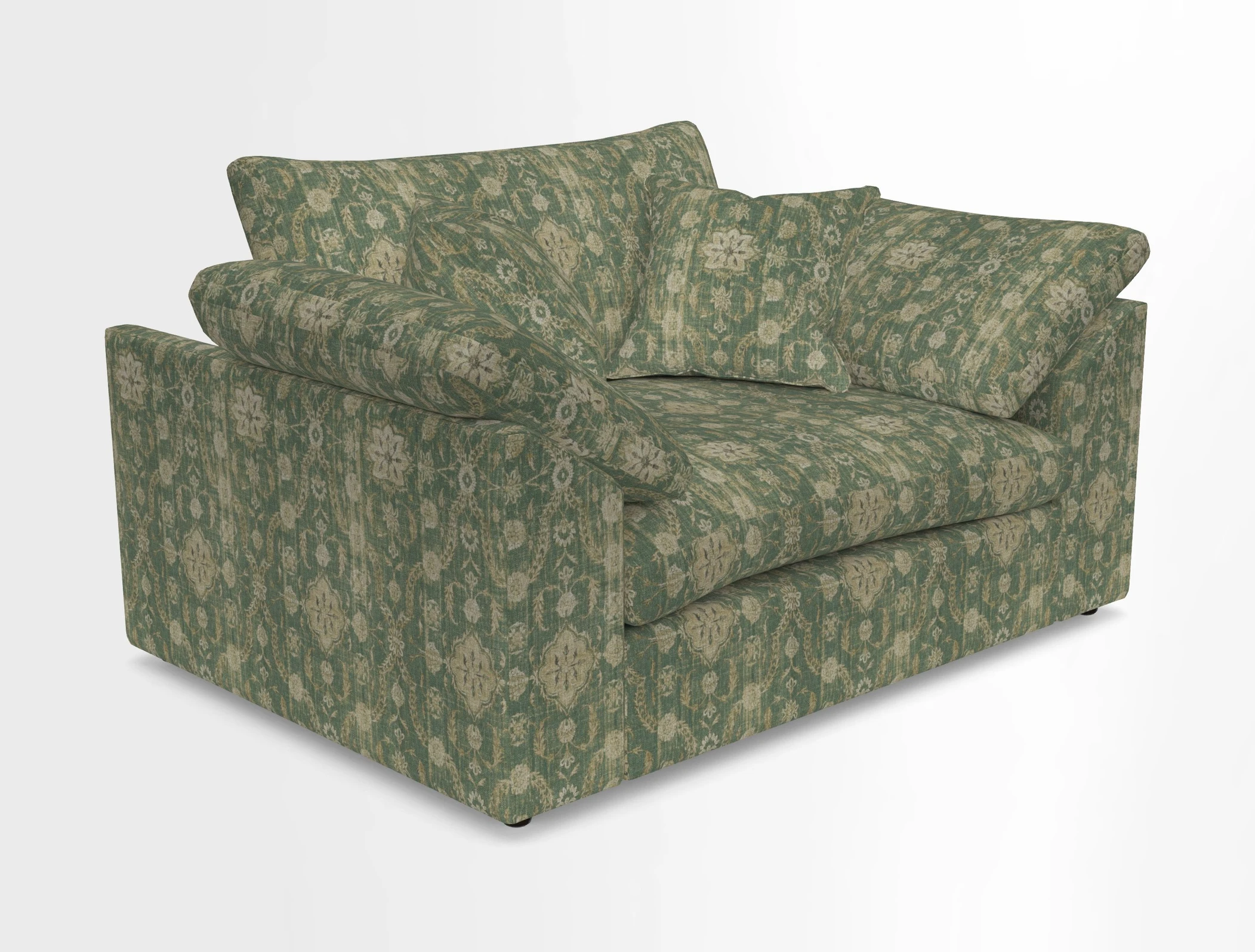 Big Softie Sloped Arm Snuggler in Two Tone Plain Biscuit