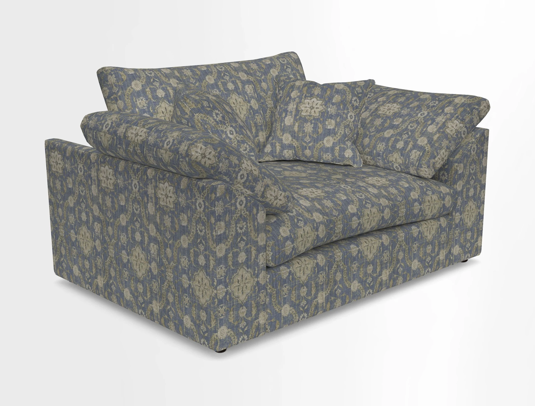 Big Softie Sloped Arm Snuggler in Two Tone Plain Biscuit