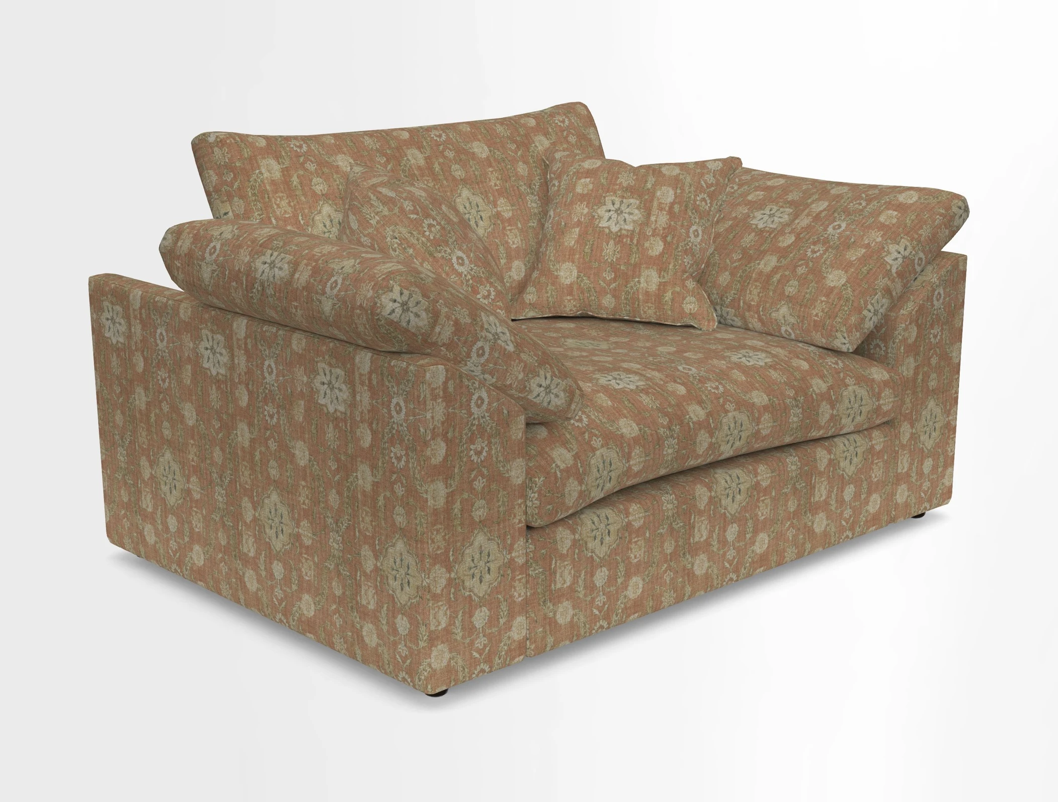 Big Softie Sloped Arm Snuggler in Two Tone Plain Biscuit