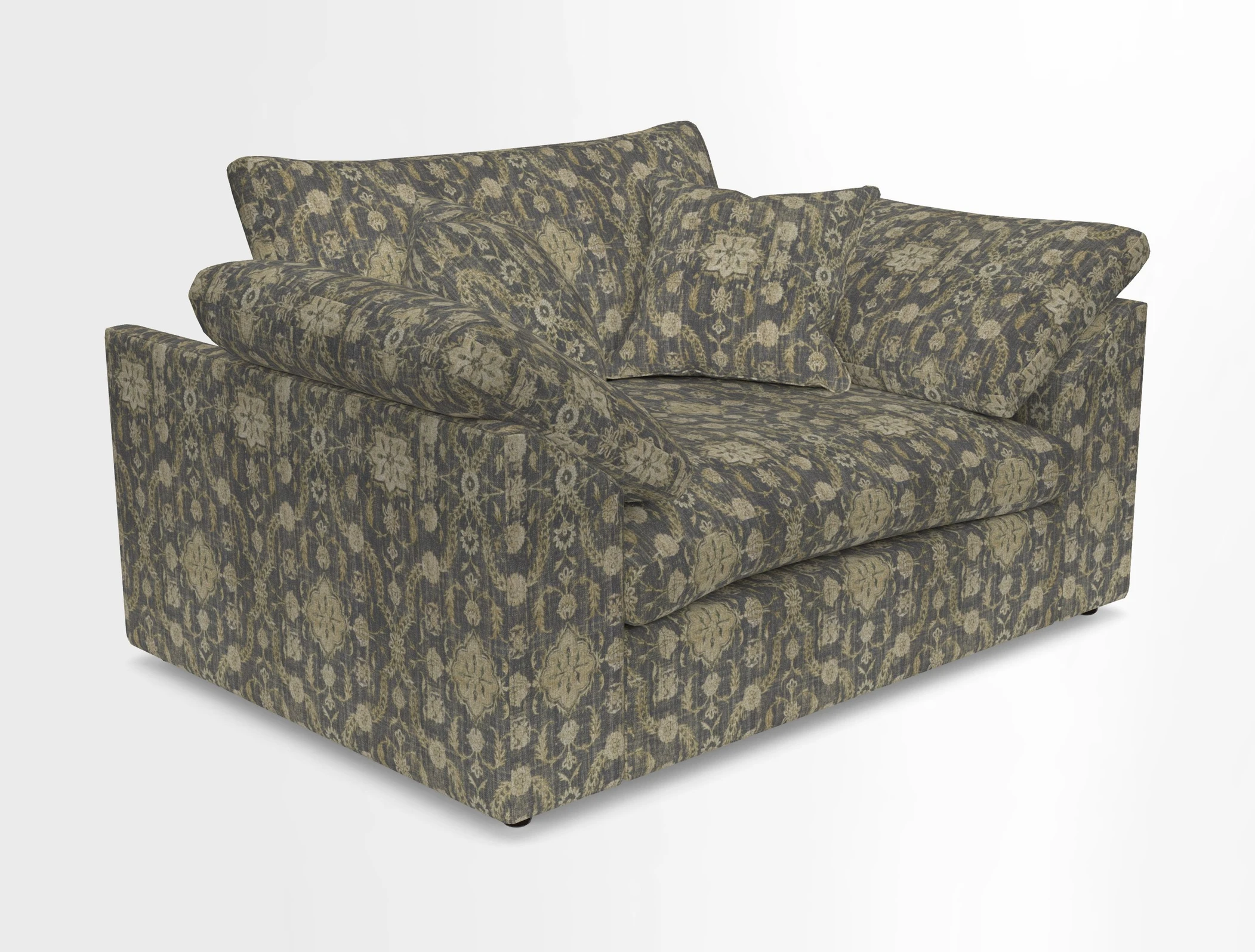 Big Softie Sloped Arm Snuggler in Two Tone Plain Biscuit