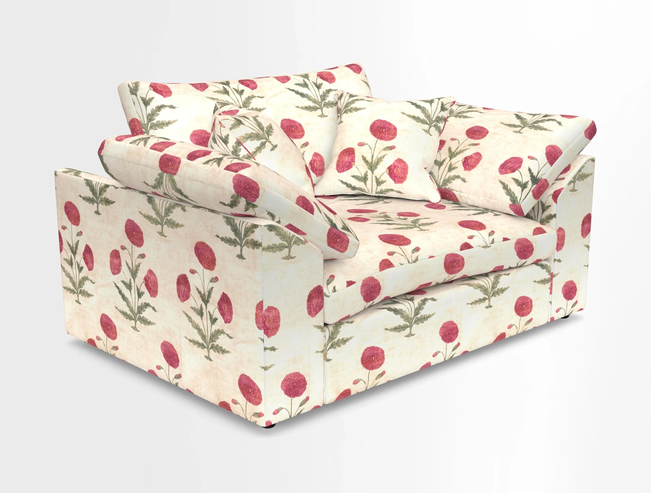 Big Softie Sloped Arm Snuggler in Two Tone Plain Biscuit