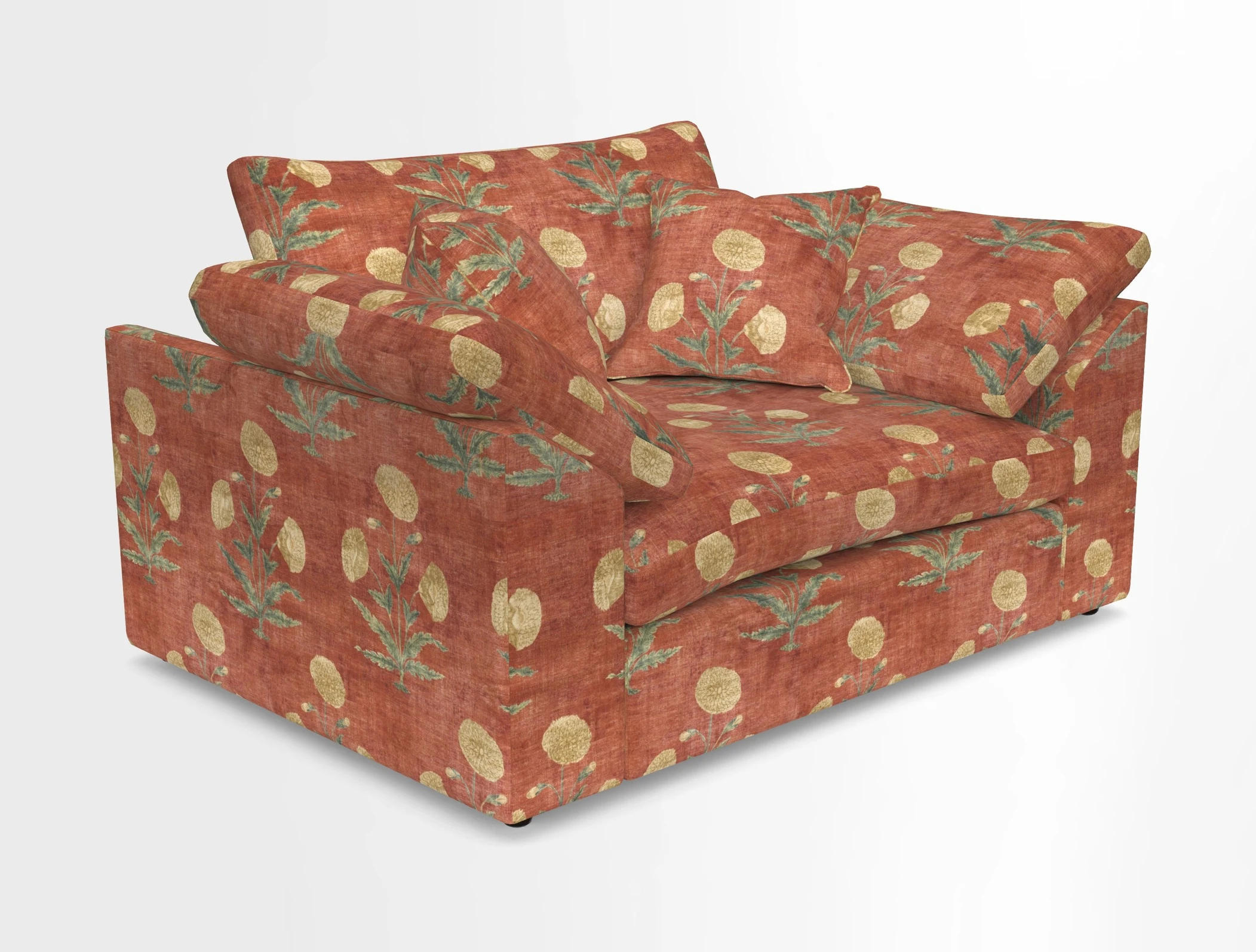 Big Softie Sloped Arm Snuggler in Two Tone Plain Biscuit