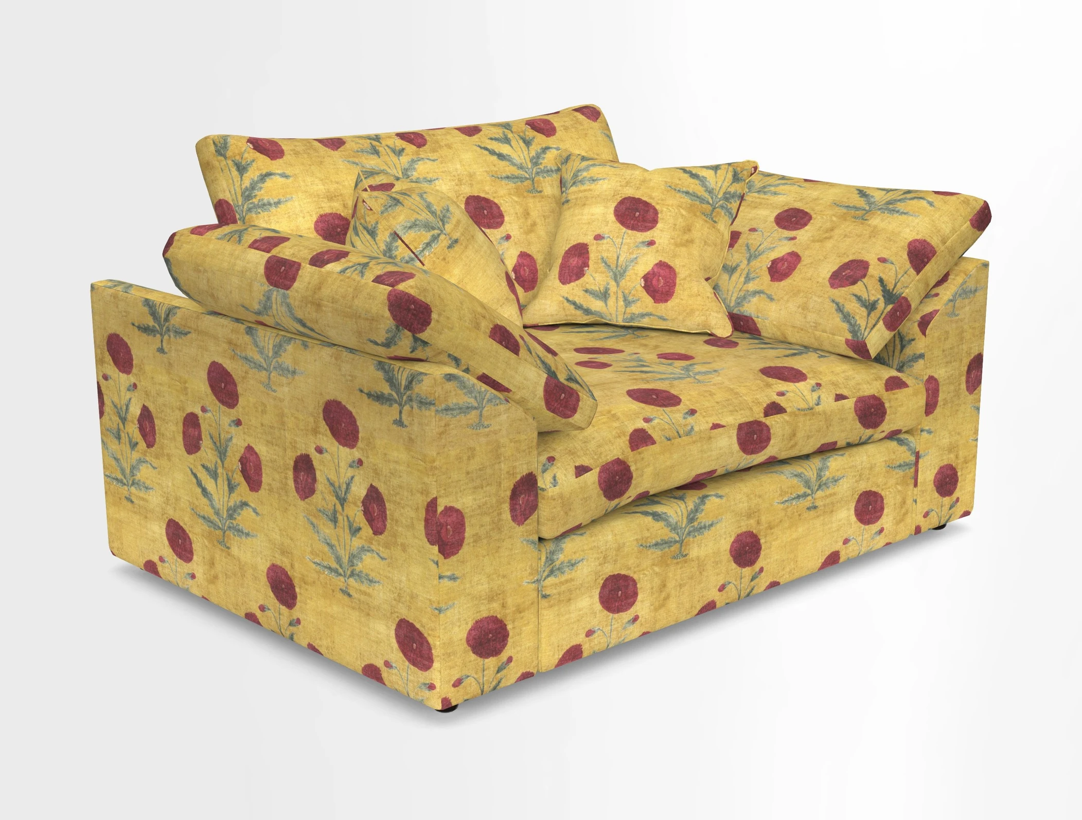 Big Softie Sloped Arm Snuggler in Two Tone Plain Biscuit