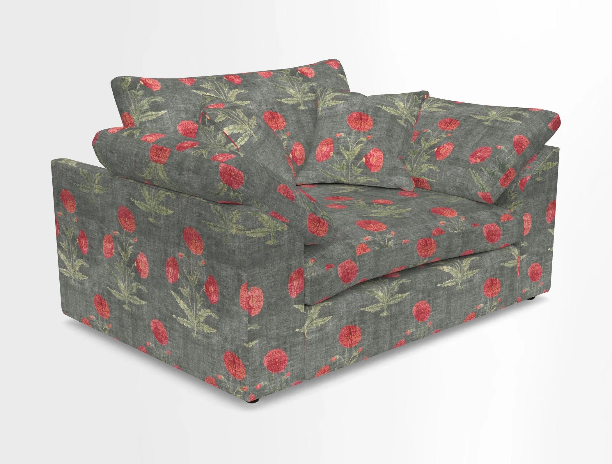 Big Softie Sloped Arm Snuggler in Two Tone Plain Biscuit