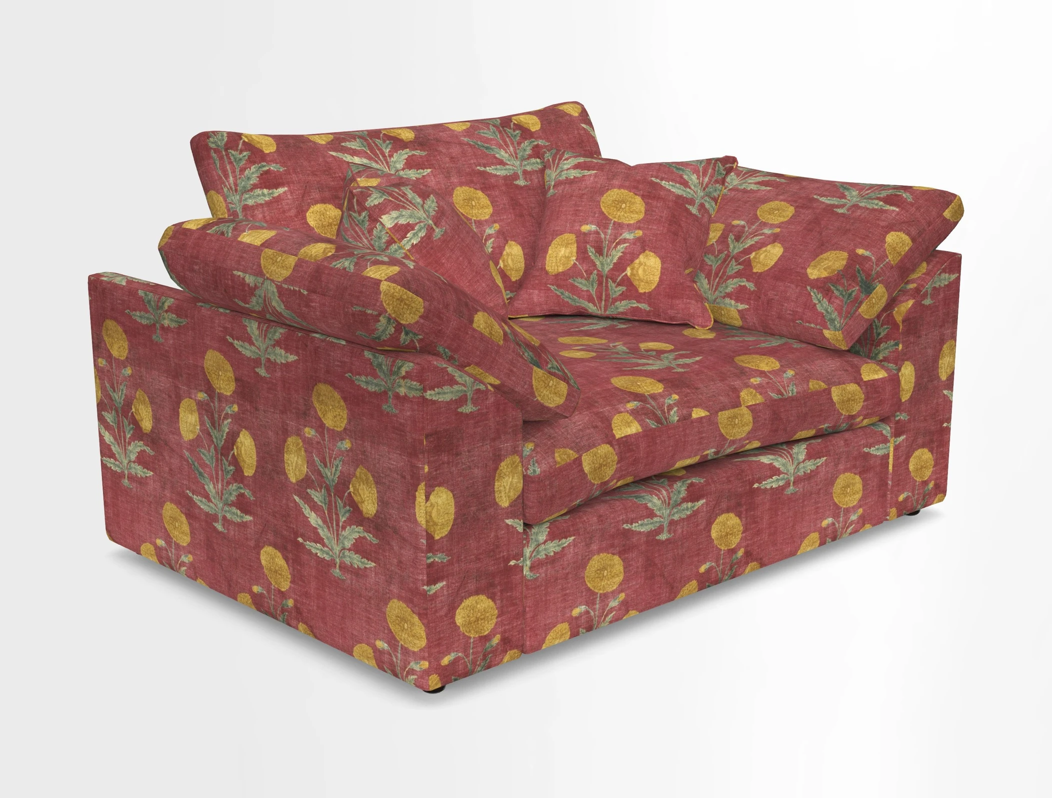 Big Softie Sloped Arm Snuggler in Two Tone Plain Biscuit