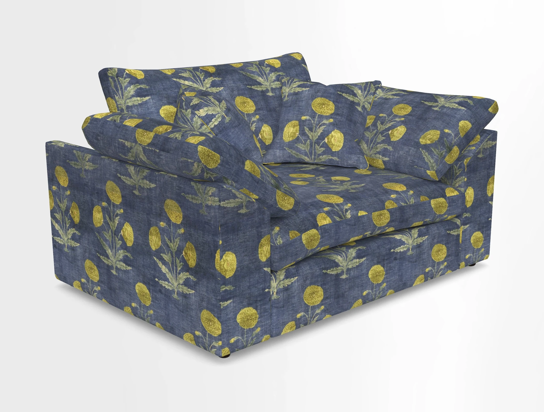 Big Softie Sloped Arm Snuggler in Two Tone Plain Biscuit