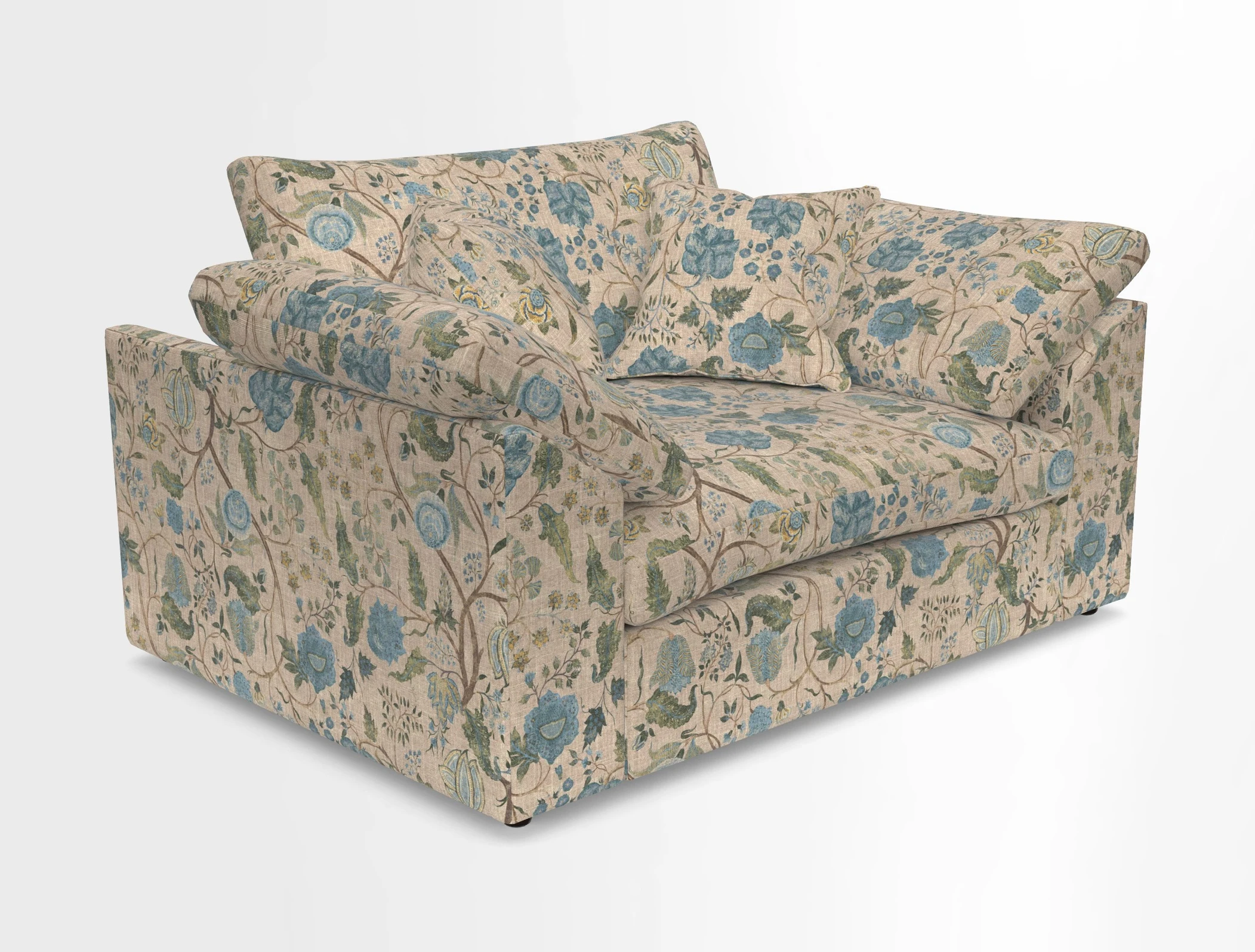 Big Softie Sloped Arm Snuggler in Two Tone Plain Biscuit