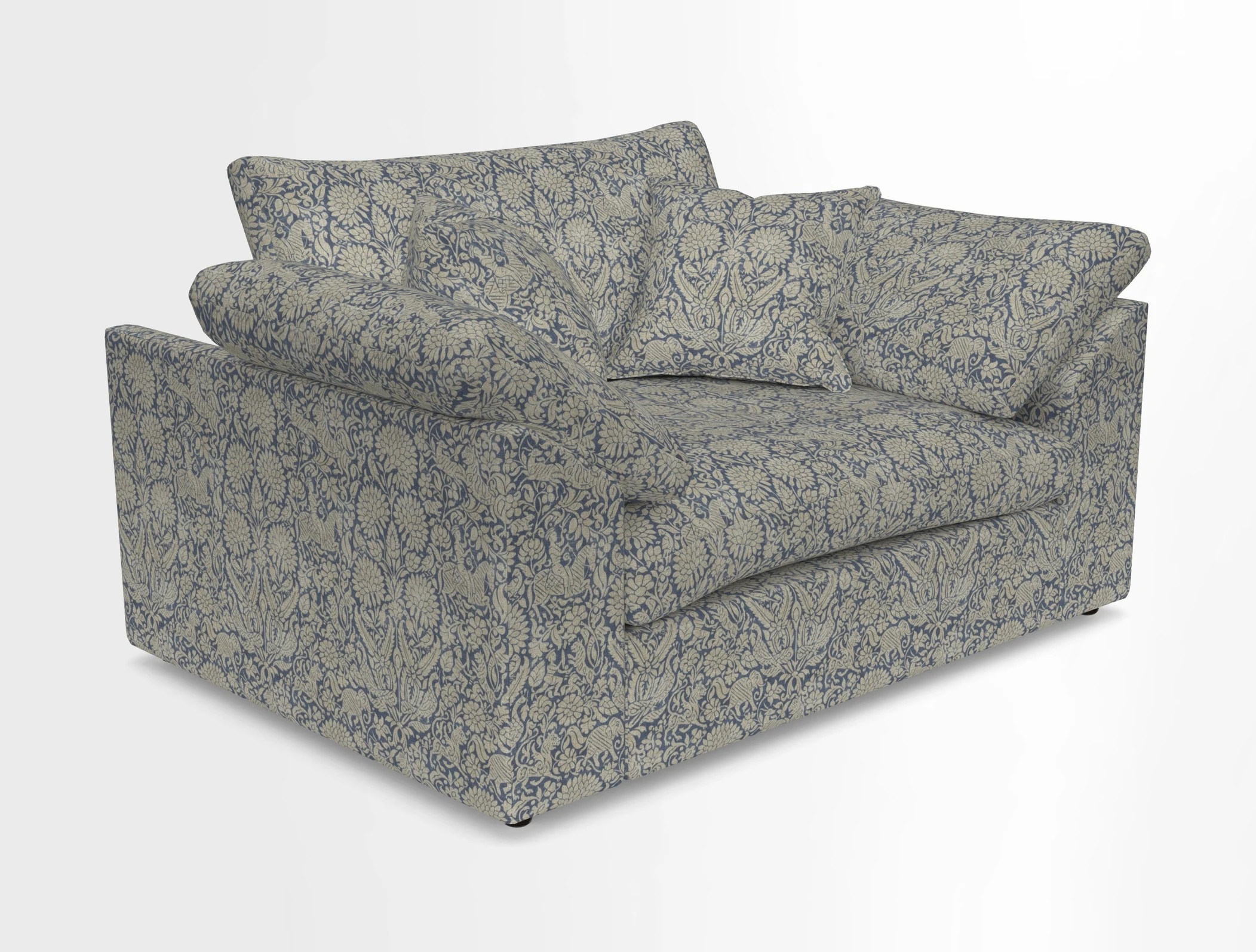 Big Softie Sloped Arm Snuggler in Two Tone Plain Biscuit