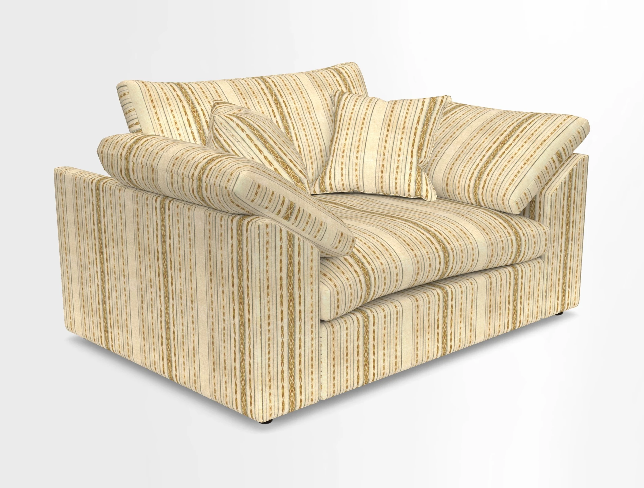 Big Softie Sloped Arm Snuggler in Two Tone Plain Biscuit