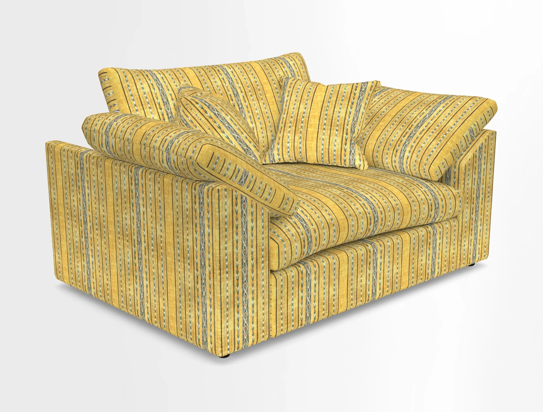 Big Softie Sloped Arm Snuggler in Two Tone Plain Biscuit