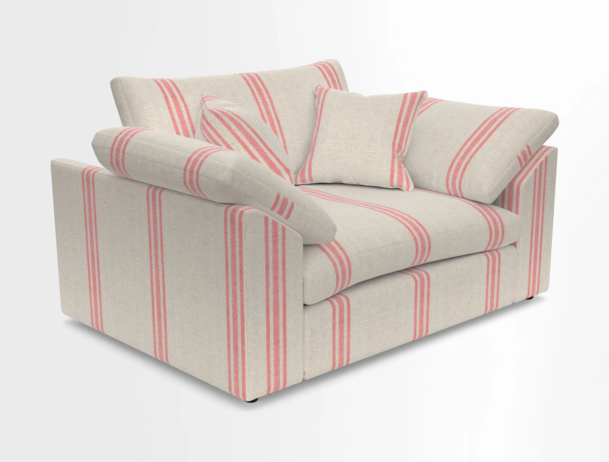 Big Softie Sloped Arm Snuggler in Two Tone Plain Biscuit