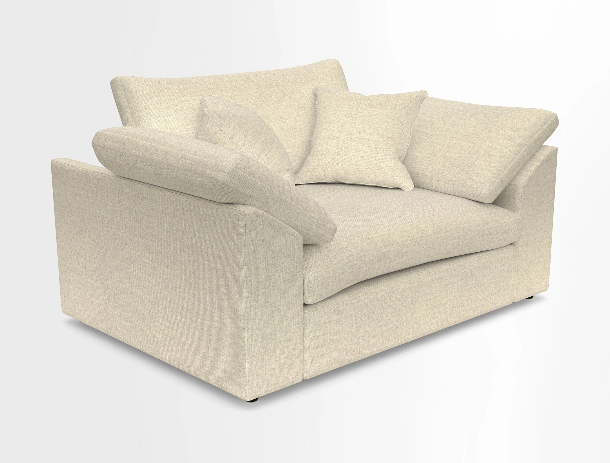 Big Softie Sloped Arm Snuggler in Two Tone Plain Biscuit