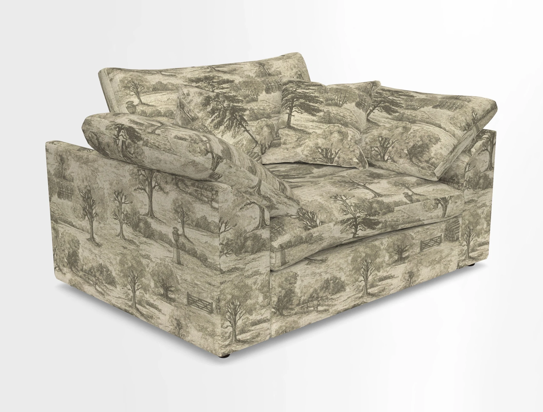 Big Softie Sloped Arm Snuggler in Two Tone Plain Biscuit