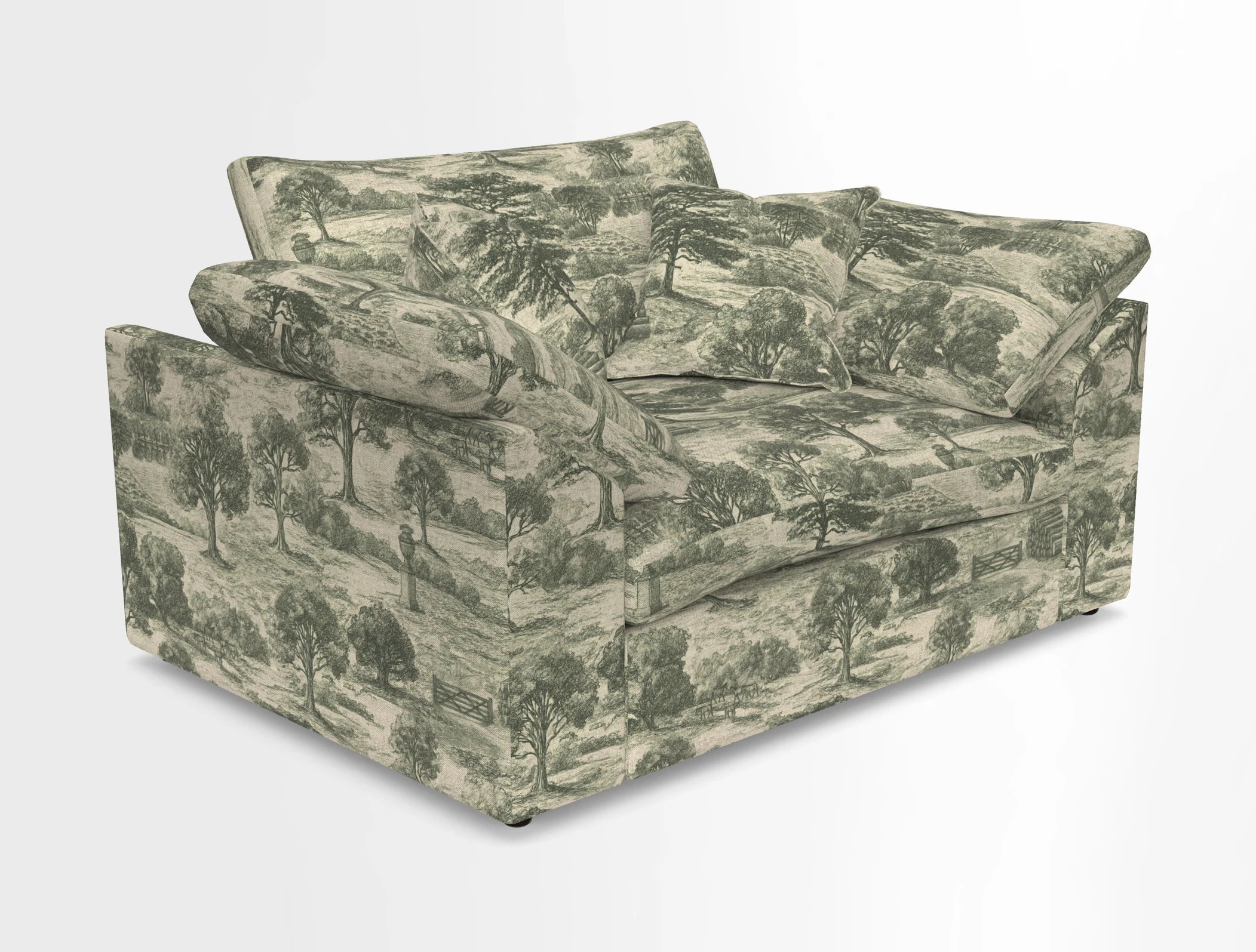 Big Softie Sloped Arm Snuggler in Two Tone Plain Biscuit