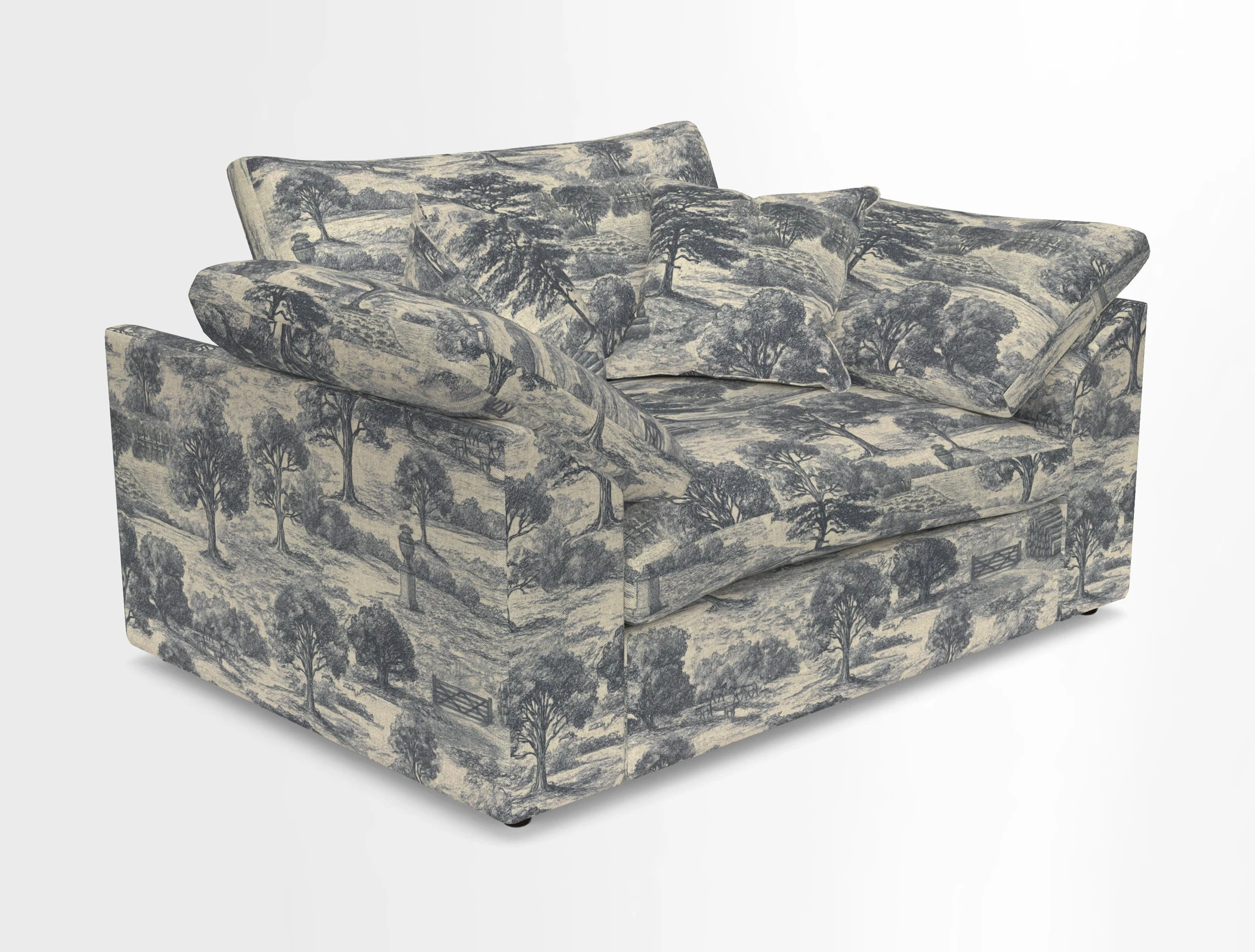 Big Softie Sloped Arm Snuggler in Two Tone Plain Biscuit
