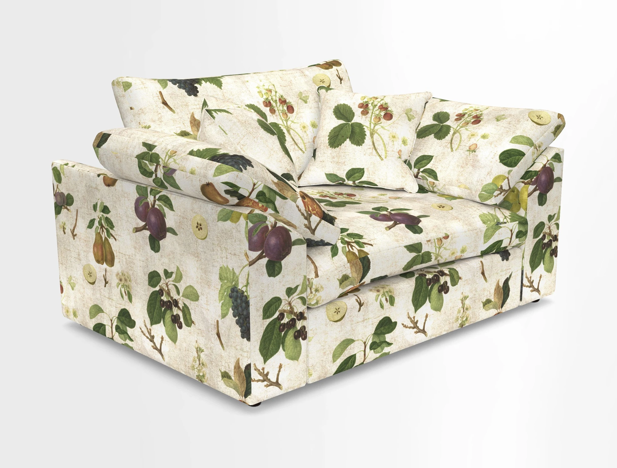 Big Softie Sloped Arm Snuggler in Two Tone Plain Biscuit