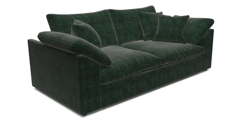 Big Softie Sloped Arm 3 Seater Sofa in Two Tone Plain Biscuit