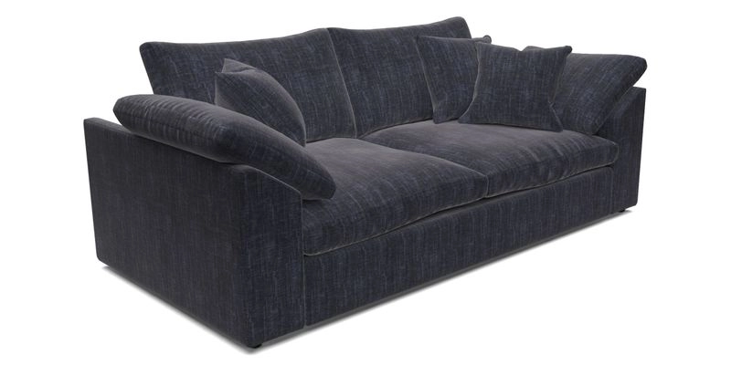 Big Softie Sloped Arm 3 Seater Sofa in Two Tone Plain Biscuit