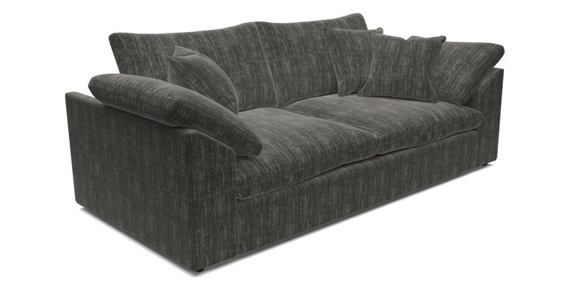 Big Softie Sloped Arm 3 Seater Sofa in Two Tone Plain Biscuit