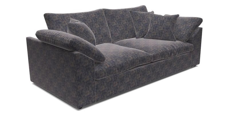 Big Softie Sloped Arm 3 Seater Sofa in Two Tone Plain Biscuit