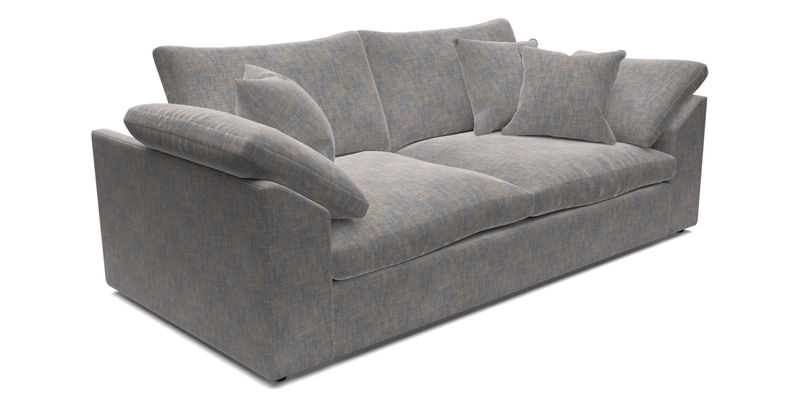 Big Softie Sloped Arm 3 Seater Sofa in Two Tone Plain Biscuit