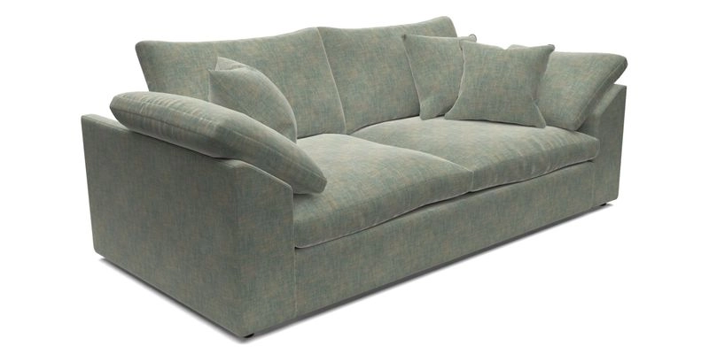 Big Softie Sloped Arm 3 Seater Sofa in Two Tone Plain Biscuit