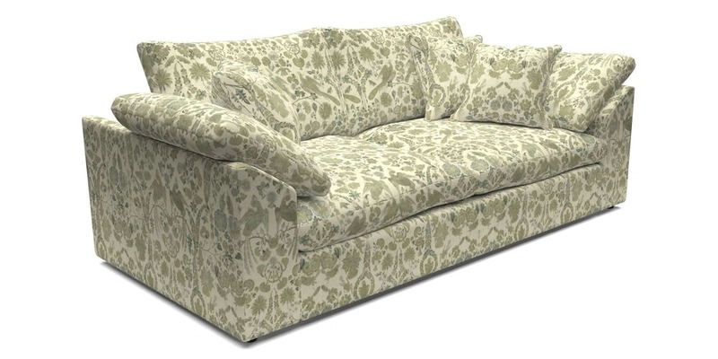 Big Softie Sloped Arm 3 Seater Sofa in Two Tone Plain Biscuit