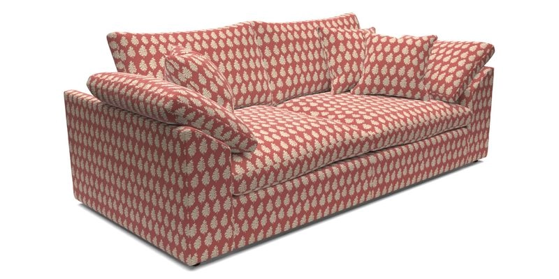 Big Softie Sloped Arm 3 Seater Sofa in Two Tone Plain Biscuit