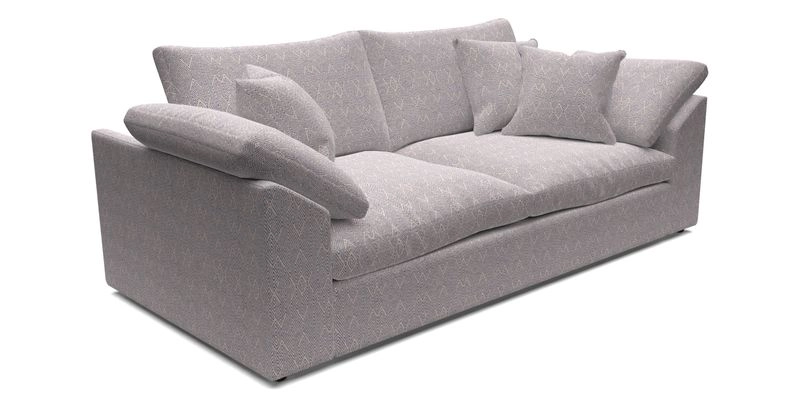 Big Softie Sloped Arm 3 Seater Sofa in Two Tone Plain Biscuit