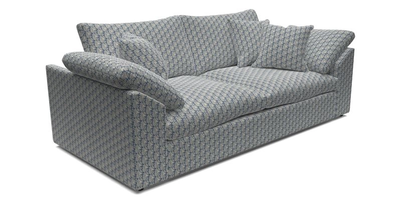 Big Softie Sloped Arm 3 Seater Sofa in Two Tone Plain Biscuit