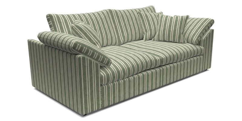 Big Softie Sloped Arm 3 Seater Sofa in Two Tone Plain Biscuit